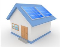 太陽光発電を設置した家のイラスト